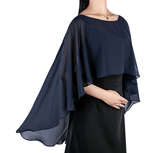 Ladiery Sheer Chiffon Capes Weiche Capelets für Frauen, leichte Tücher und Wraps für Abendpartykleider von Ladiery
