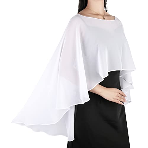 Ladiery Sheer Chiffon Capes Weiche Capelets für Frauen, leichte Tücher und Wraps von Ladiery