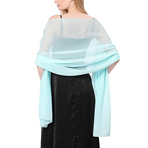 Ladiery Sheer Chiffon Tücher und Wraps für Abendkleider, Damen leichter weicher Schal für Hochzeit Braut Schultertuch von Ladiery