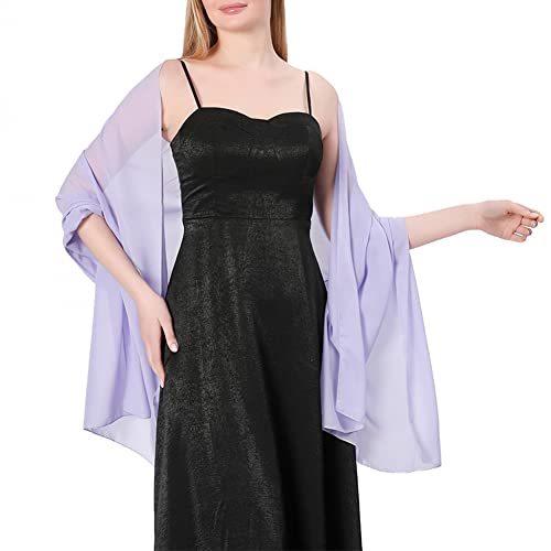 Ladiery Sheer Chiffon Tücher und Wraps für Abendkleider, Damen leichter weicher Schal für Hochzeit Braut Schultertuch von Ladiery