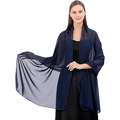 Ladiery Sheer Chiffon Tücher und Wraps für Abendkleider, Damen leichter weicher Schal für Hochzeit Braut Schultertuch von Ladiery