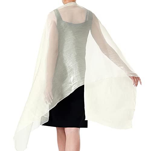 Ladiery Sheer Crepe Schals und Wraps für Abend Party, Frauen weichen Schimmer Braut Hochzeit Reise Schal von Ladiery