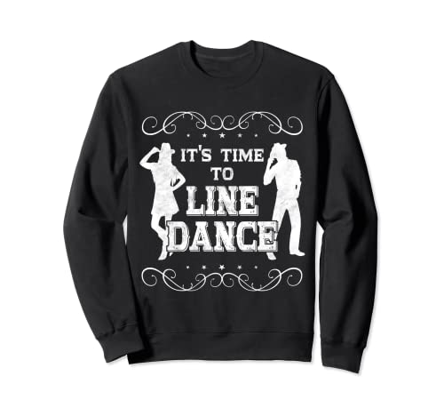Country Line Dance Time Apperal Damen, Cowgirl Line Dance Sweatshirt von Ladies Line Dancing Clothing Gifts Western Country