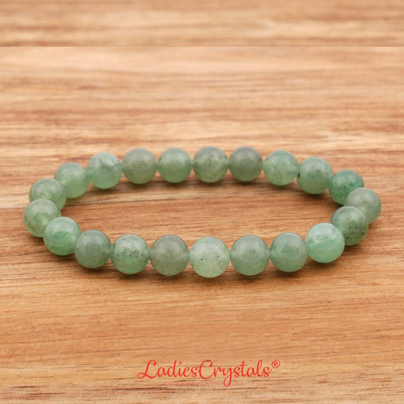Grünes Aventurin Armband, Grünes Armband 8 Mm, Aventurin, Armbänder, Perlenarmband, Gefälligkeiten, Geschenke, Perlenarmband von LadiesCrystals