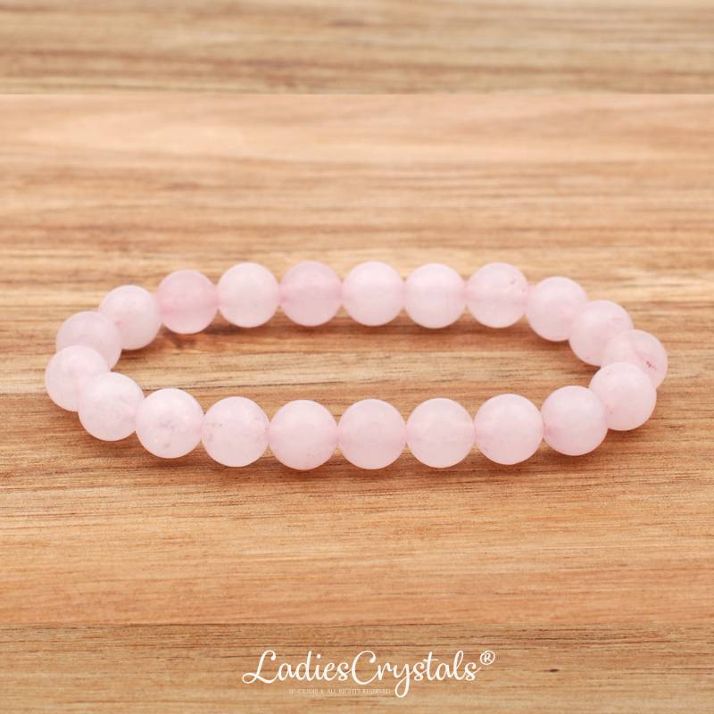 Rosenquarz Armband, Armband 8 Mm Perlen, Rosenquarz, Armbänder, Metaphysical Crystals, Kristalle, Geschenke, Edelsteine, Perlenarmband von LadiesCrystals