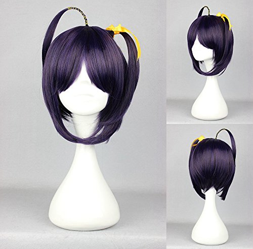 Ladieshair Cosplay Perücke Rikka Takanashi Dunkellila 35cm von Ladieshair