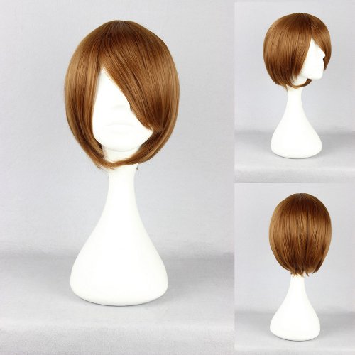 Ladieshair Cosplay Perücke braun 35cm glatt von Ladieshair