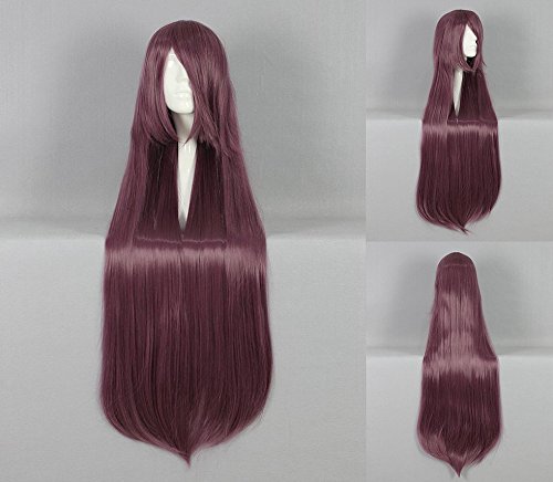 Ladieshair Cosplay Perücke glatt rotbraun mit Pony ca. 100cm lang von Ladieshair