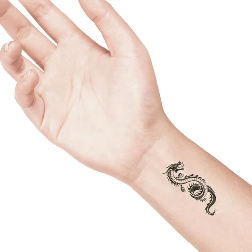 LaDot Temporäre Tattoos – Drache und viele weitere Designs | Sicher einfach anzubringen und ein Spaß für Kinder und Erwachsene von Ladot