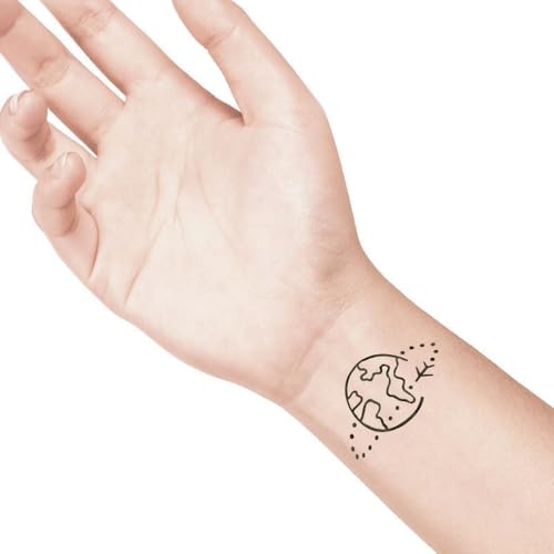 LaDot Temporäre Tattoos – Fliege um die Welt und viele weitere Designs | Sicher einfach anzubringen und ein Spaß für Kinder und Erwachsene von Ladot