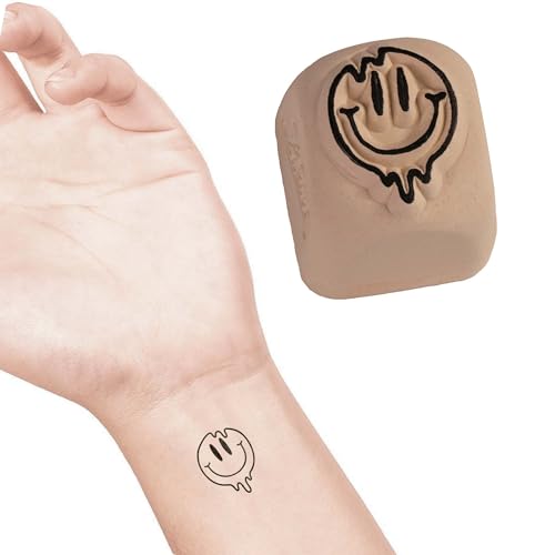 LaDot Temporäre Tattoos – Schmelzendes Smiley und viele weitere Designs | Sicher einfach anzubringen und ein Spaß für Kinder und Erwachsene von Ladot