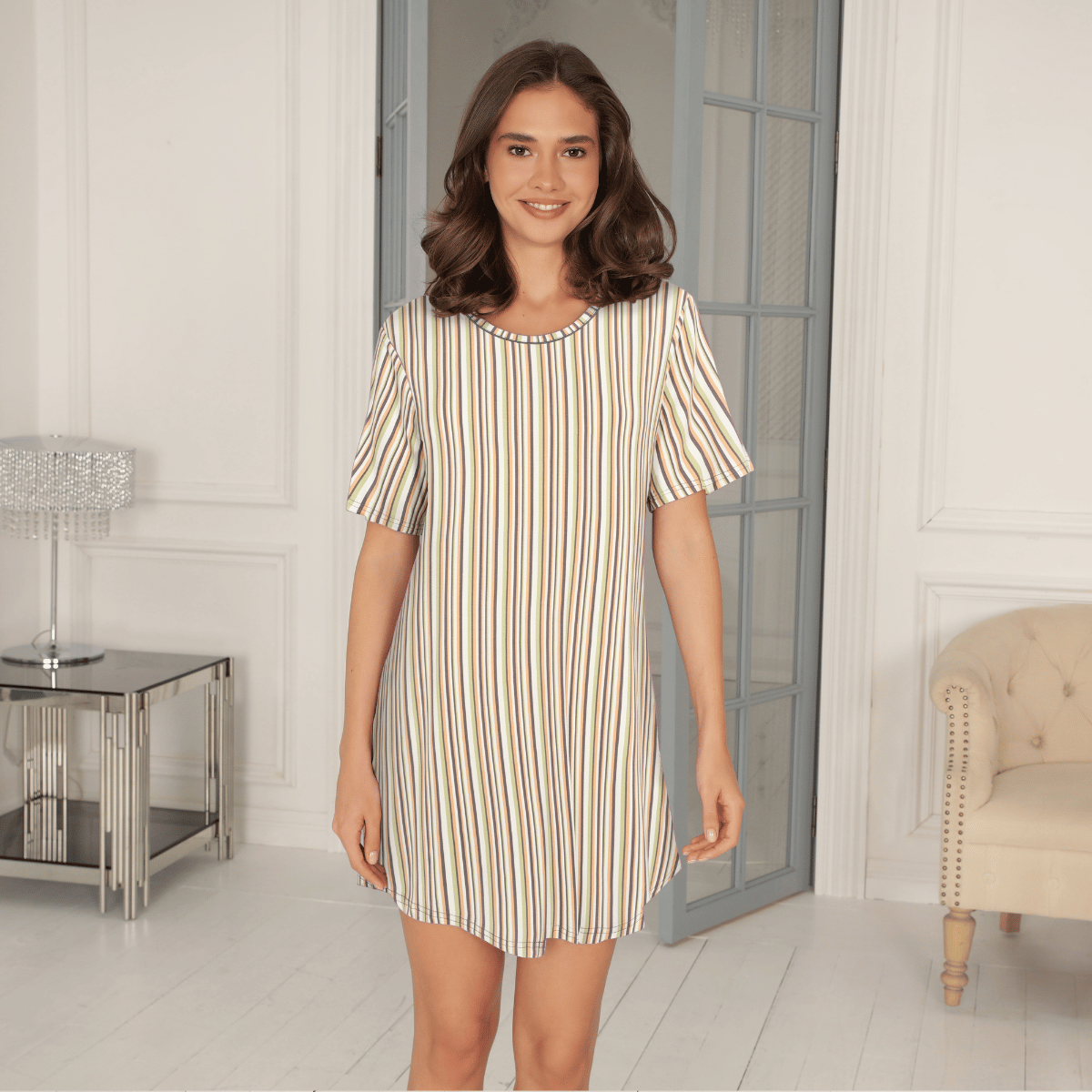Lady Avenue Bamboo Babydoll, Multi, Größe: XL, Damen Lady Avenue Bamboo Babydoll, Multi, Größe: XL, Damen von Lady Avenue