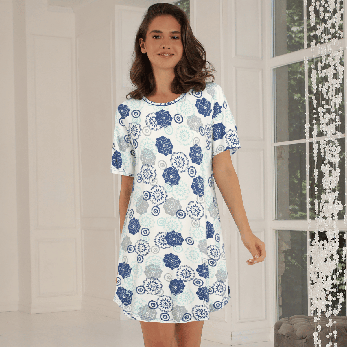 Lady Avenue Bamboo Babydoll, Multi, Größe: XL, Damen von Lady Avenue