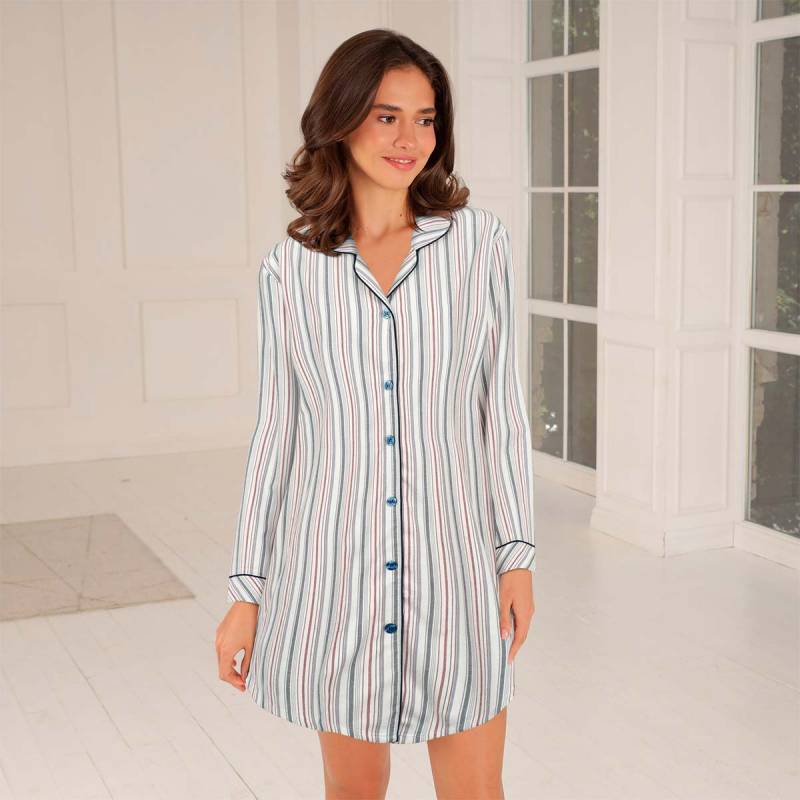 Lady Avenue Bamboo Flannel Nachthemd, Multi, Größe: , Damen von Lady Avenue