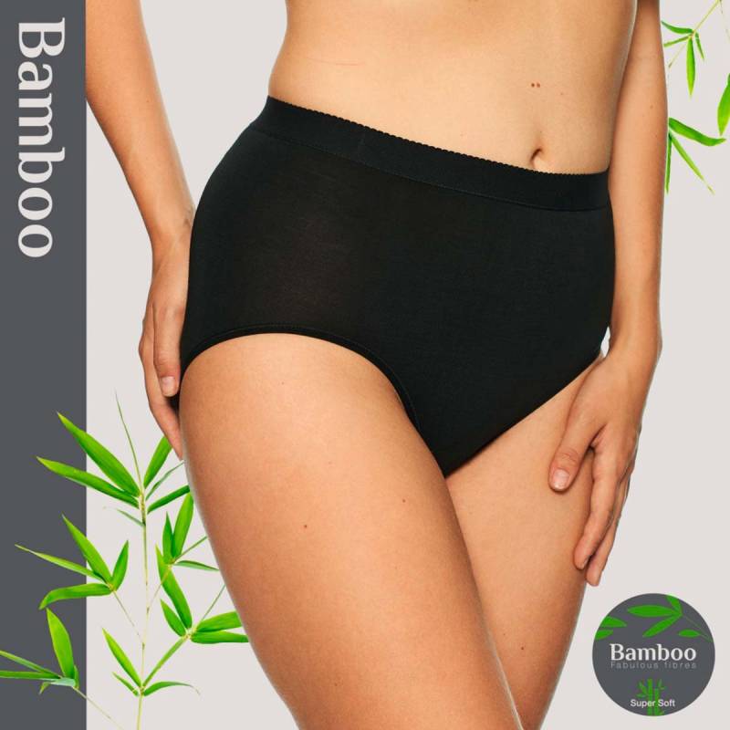 Lady Avenue Bamboo Midi Slip, Schwarz, Größe: M, Damen von Lady Avenue