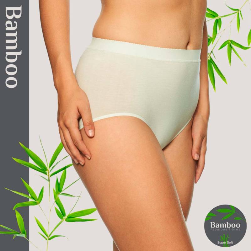 Lady Avenue Bamboo Midi Slip, Weiß, Größe: L, Damen von Lady Avenue