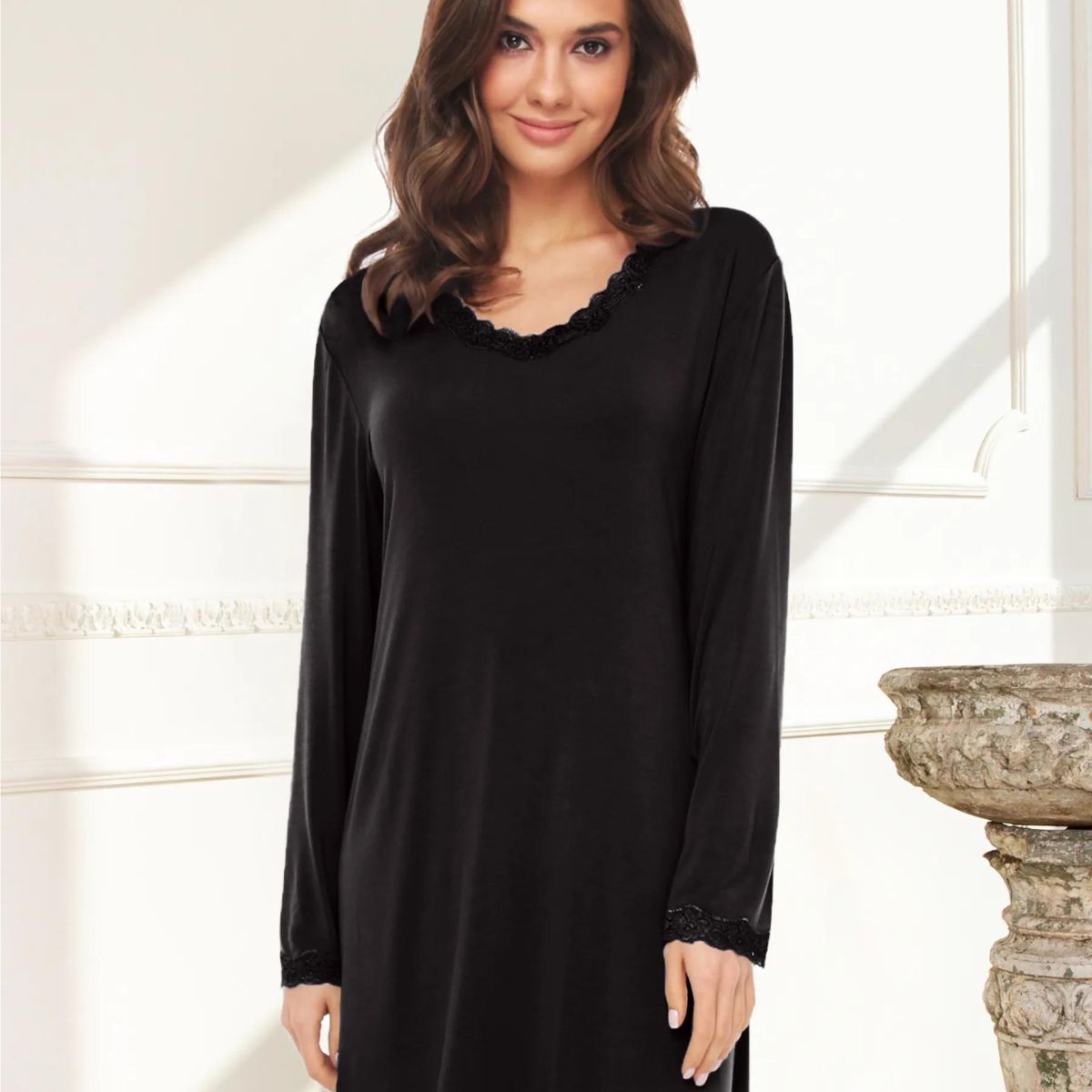 Lady Avenue Bamboo Babydoll, Schwarz, Größe: XXXL, Damen Lady Avenue Bamboo Babydoll, Schwarz, Größe: XXXL, Damen von Lady Avenue