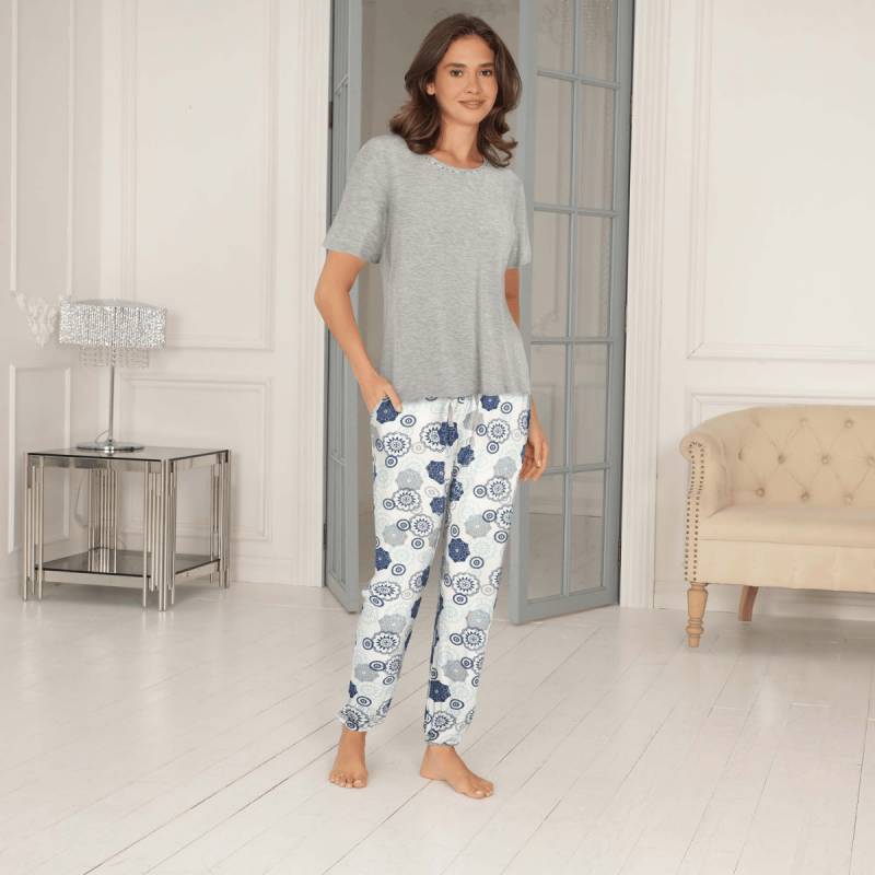 Lady Avenue  Bambus Pyjamas, Multi, Größe: L, Damen von Lady Avenue