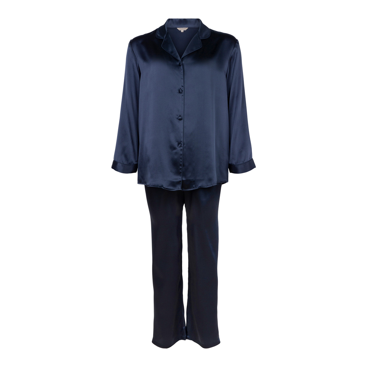 Lady Avenue Pure Silk Pyjamas, Farbe: Blau, Größe: L, Damen von Lady Avenue