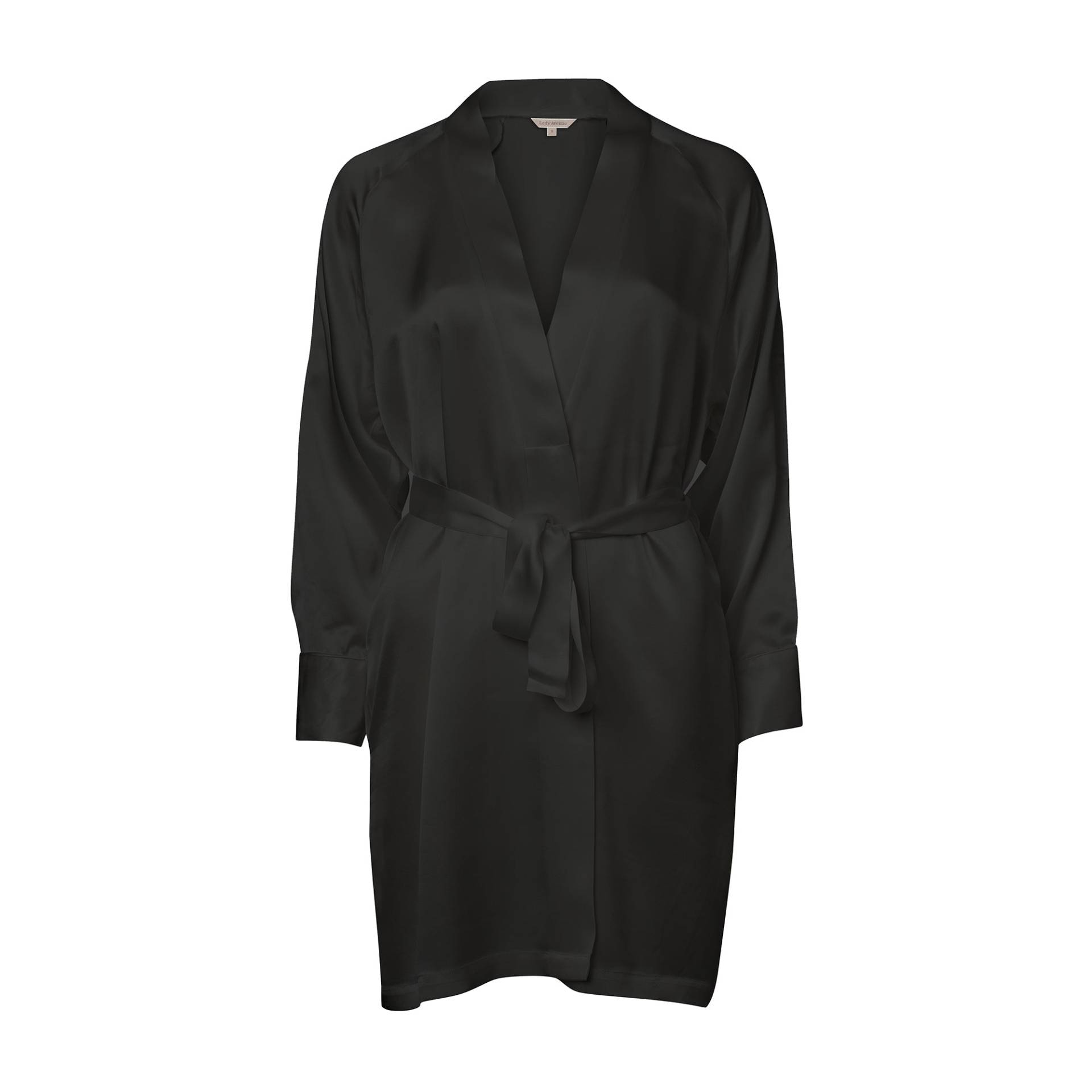 Lady Avenue Pure Silk Kimono, Schwarz, Größe: XS, Damen von Lady Avenue