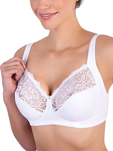 Lady Bella Lingerie Classic Lady PA0185 BH aus Spitze Ohne Bügel Strukturiert für Größere Größen mit Seitenverstärkung Cup C mit Baumwolle Gefüttert von Lady Bella Lingerie