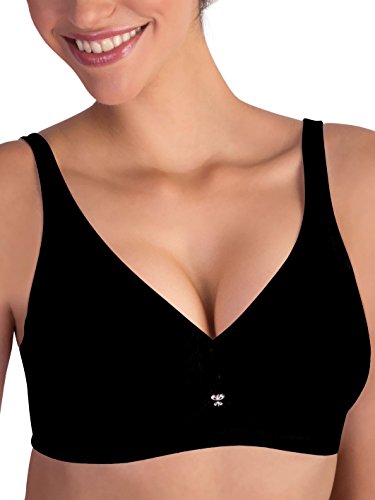 Lady Bella Lingerie Classic Lady PA0193 Klassischer-BH Strukturiert für Plus-Size aus Mikrofaser Ohne Bügel Cup C und D Breite Träger by von Lady Bella Lingerie