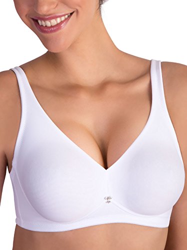 Lady Bella Lingerie Classic Lady PA0193 Klassischer-BH Strukturiert für Plus-Size aus Mikrofaser Ohne Bügel Cup C und D Breite Träger by von Lady Bella Lingerie