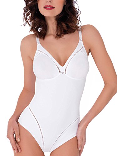 Lady Bella P6738 Body für Damen, formschön, ohne Bügel aus C- und D-Cups, nicht gepolstert und ohne Nähte, doppelter Stoff für flacher Bauch., P6738-C, Beige, P6738-C 100C von Lady Bella Lingerie