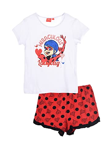 Lady Bug Mädchen Pyjacourt TS & SH Pyjamaset, Blanc, von Lady Bug