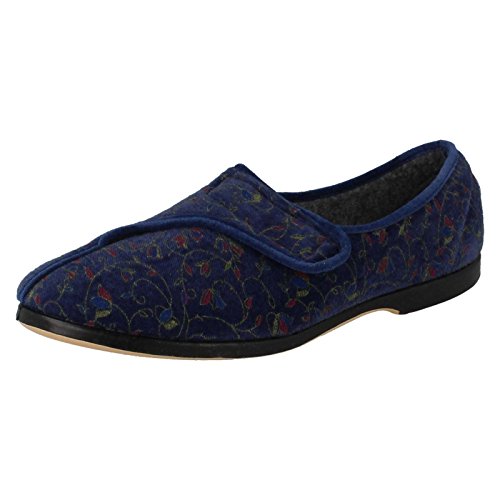 Damen Ladylove Hausschuhe mit Klettverschluss, Blaubeerblau, 39 EU von Lady Love