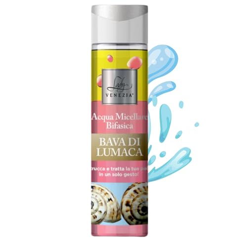 Zweiphasiges Mizellenwasser mit Schneckenschleim, Make-up-Entferner und Anti-Aging-Behandlung. Lady Venezia Zweiphasiges Mizellenwasser mit Schneckenschleim, Make-up-Entferner und Anti-Aging-Behandlung. Lady Venezia von Lady Venezia