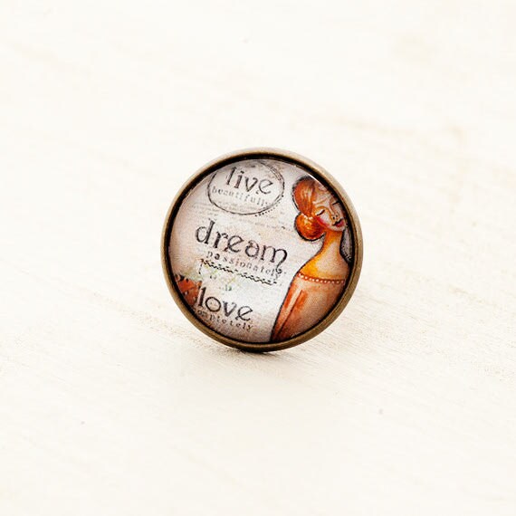 Aussage Ring, Geschenk Für Freundin, Erhebend Nachricht Motivierend Inspirierende Ring Bild Mit Worten, Positive Stimmung Aussage Ring, Geschenk Für Freundin, Erhebend Nachricht Motivierend Inspirierende Ring Bild Mit Worten, Positive Stimmung von LadyArtTalk