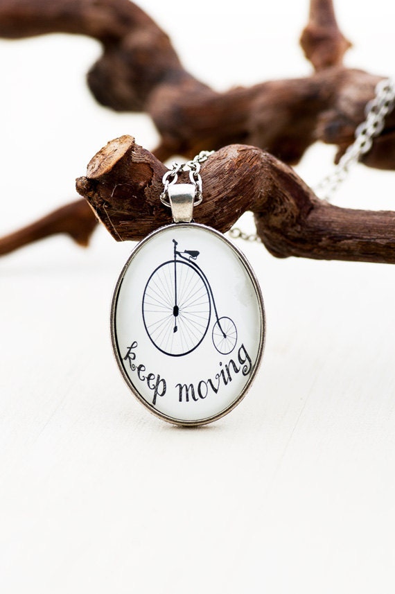 Keep Moving Forward - Penny Farthing Inspirierende Halskette Positive Inspiration Geschenk Für Sie Neues Job Abitur Keep Moving Forward - Penny Farthing Inspirierende Halskette Positive Inspiration Geschenk Für Sie Neues Job Abitur von LadyArtTalk