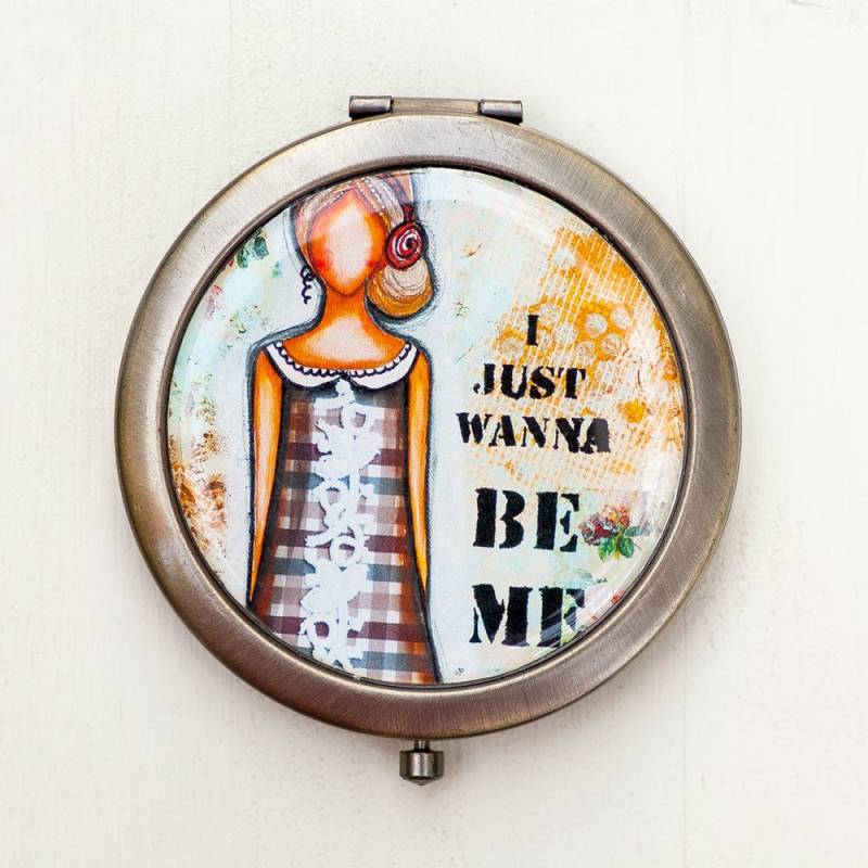 Kompakte Spiegel - Geldbörse Inspirierend Mixed-Media Selbstliebe Geschenke Für Frauen Beste Freundin Reise-Geschenk Kompakte Spiegel - Geldbörse Inspirierend Mixed-Media Selbstliebe Geschenke Für Frauen Beste Freundin Reise-Geschenk von LadyArtTalk