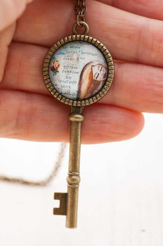 Mutige Halskette - Skelett Schlüssel Inspirierend Skurrilen Schmuck Pflege Selbst Positive Affirmation Geschenk Für Frauen Mutige Halskette - Skelett Schlüssel Inspirierend Skurrilen Schmuck Pflege Selbst Positive Affirmation Geschenk Für Frauen von LadyArtTalk