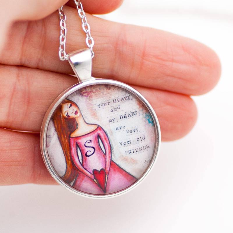 Personalisierte Erste Halskette - Personalisierte Beste Freund Geschenk Personalisiertes Für Sie Muttertagsgeschenk Brief von LadyArtTalk