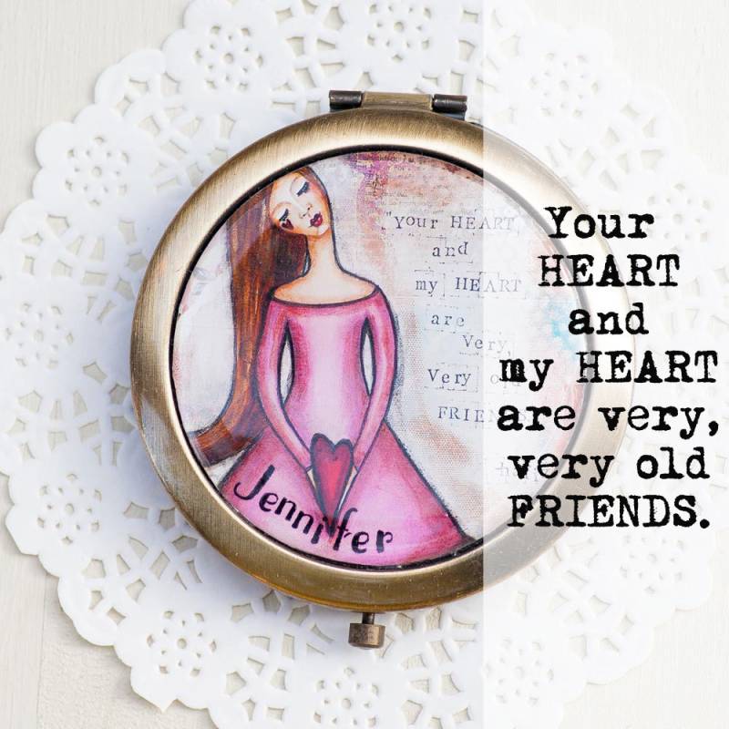 Personalisierte Kompakte Spiegel - Geldbörse Brautjungfer Personalisierte Geschenke Für Sie Beste Freundin Wunderliche Kunst Personalisierte Kompakte Spiegel - Geldbörse Brautjungfer Personalisierte Geschenke Für Sie Beste Freundin Wunderliche Kunst von LadyArtTalk