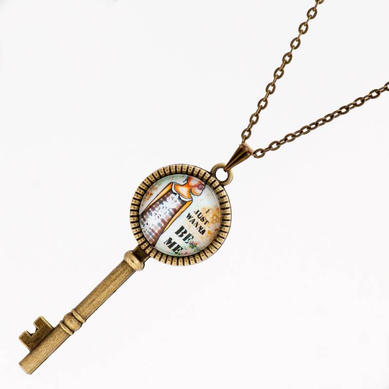 Schlüssel - Skelett Halskette Inspirierende Selbst-Liebe Geschenk Für Teenager Positiven Inspiration Beste Freundin von LadyArtTalk