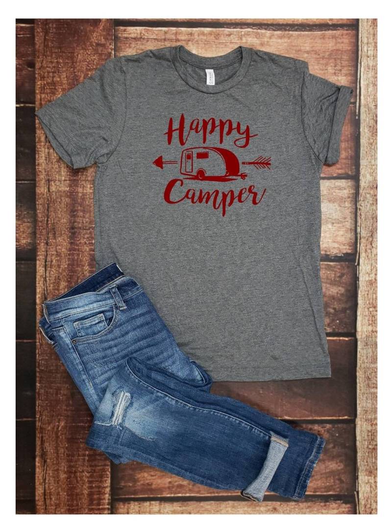 Bella Happy Camper Kurzarm Softstyle T-Shirt von LadyBirdCustoms