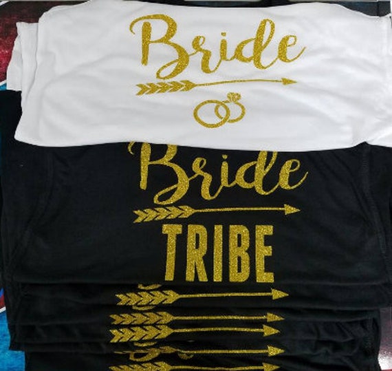 Brautparty Tanks Und T-Shirts, Junggesellinnenabschied, Glittertribe von LadyBirdCustoms