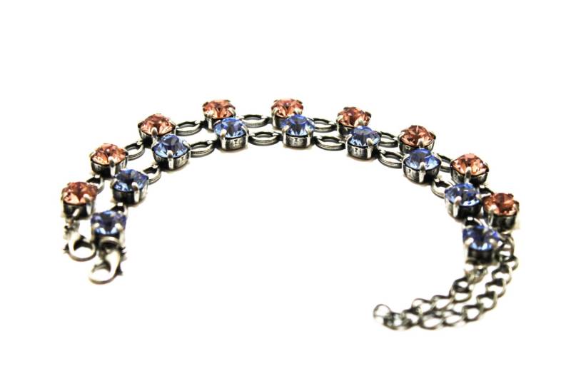Tennis Armbänder Mit 8 Mm Vintage Rose/Light Sapphire Kristallen Aus Swarovski Crystal Elements. Armschmuck Von Lady C von LadyCJewellery