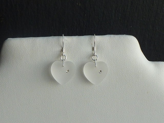 Valentine Herzform Baumeln Ohrringe Mit Swarovski Crystal Elements von LadyCJewellery