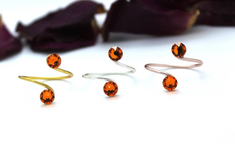 Verstellbarer Zehenring Mit Sun Swarovski Crystal Elements von LadyCJewellery