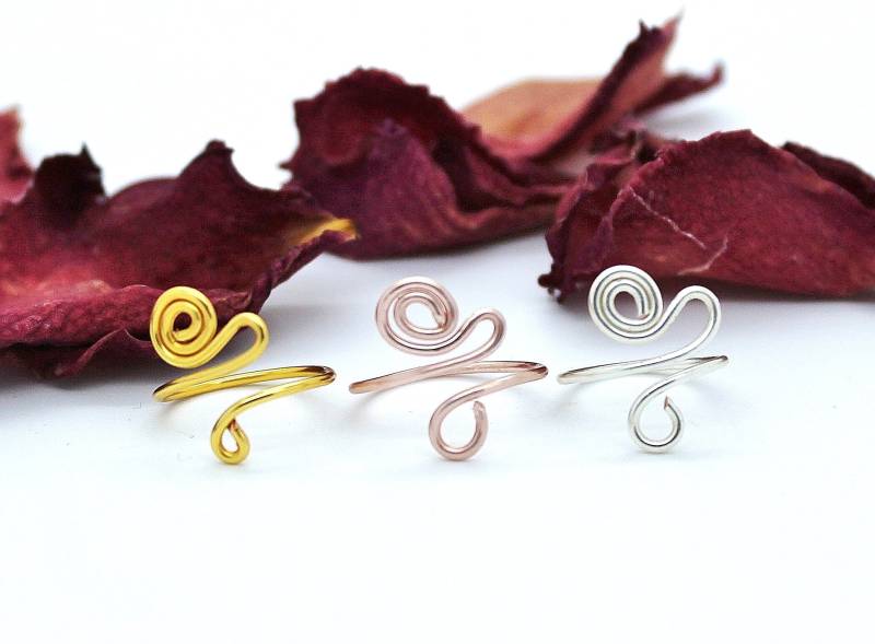 Verstellbarer Zehenring Wählen Sie Ihr Finish Gold-Rosegold-Silber Überzogen von LadyCJewellery