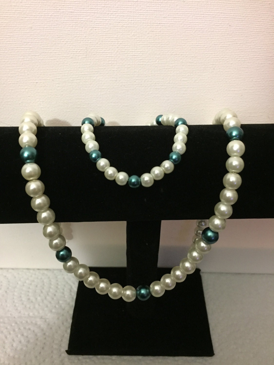 Regency Style Faux Pearl Halskette Und Armband Regency Style Faux Pearl Halskette Und Armband von LadyJadesEmporium