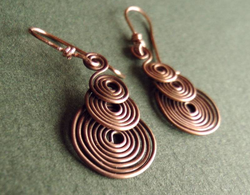 Kupfer Ohrringe von LadyLiJewellery