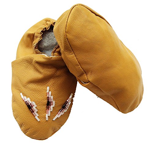 LadyMYP Baby Indianer-Mokassins Indianer-Schuhe Lederschuhe Krabbelschuhe Lederpuschen (L, 3) von LadyMYP