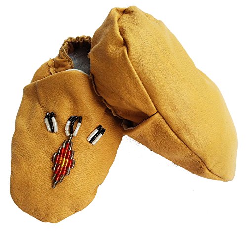 LadyMYP Baby Indianer-Mokassins Indianer-Schuhe Lederschuhe Krabbelschuhe Lederpuschen (S, 1) von LadyMYP
