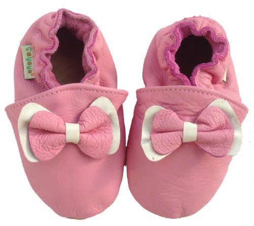 LadyMYP Krabbelschuhe, Lederschuhe, Lernlaufschuhe, Lederpuschen, Baby Schuhe: Schleife (S) von LadyMYP