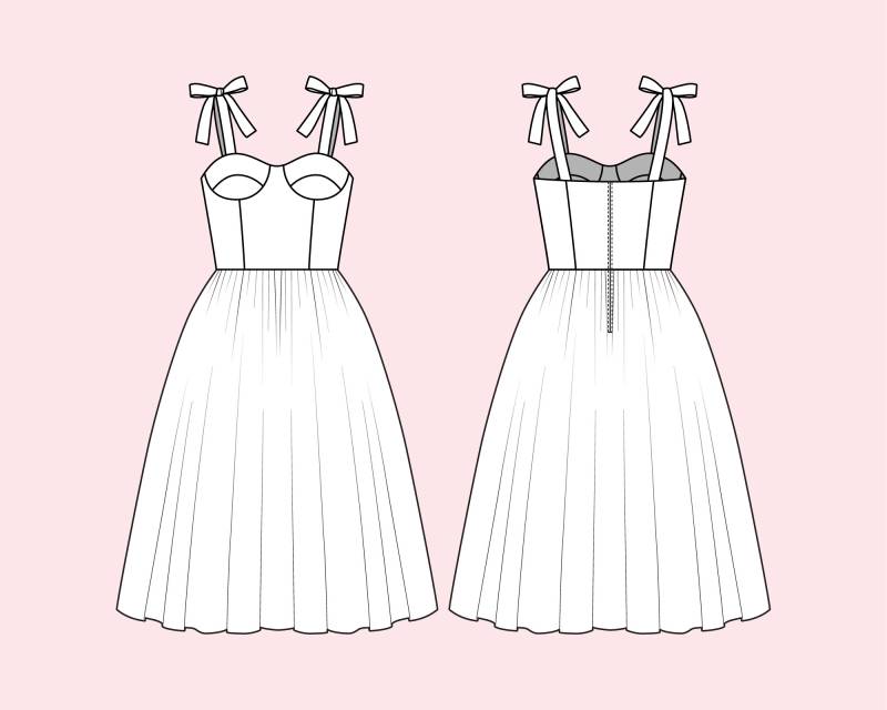 Bella Custom Made Bustier Kleid in Ihrer Wahl Von Stoff Vintage Bridesmmaid 50Er Jahre Party Prom Plus Größe Auf Bestellung Gefertigt von LadyMayraClothing